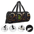 thumbnail image 3 of Fotbe 2025 And Merry Christmas Bolsa Deportiva de Lona Plegable con Estampado, Bolsa de Gimnasio con Bolsillo Seco/Húmedo, Bolsa de Viaje Ultraligera de Gran Capacidad, 3 of 6