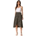 thumbnail image 2 of INSPIRE CHIC Women's Printed Skirt Tie Front Split Floral Wrap Midi Skirts XL Black, 2 of 5