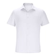 thumbnail image 2 of ZyeKqe Mens Golf Shirts Short Sleeve Solid Color Summer Work Tops Casual Button down Dress Shirts with Pocket, 2 of 9