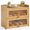 Natural Bamboo, variant on Large Bread Box for Kitchen Countertop, Double Layer Wooden Breadbox with Window, Vintage Farmhouse Food Storage Container Organizer for Counter Top, High-Capacity