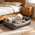 thumbnail image 4 of Dog Bed Mat, 4 Season Cooling Pet Sleeping Mat Washable Non Slip Portable Cushion Sofa Crate Bed Soft Comfort Rest Pad, for Dogs Cats Indoor Outdoor Travel Home Use, 4 of 6
