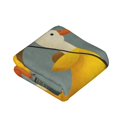 thumbnail image 2 of Whimsical Raincoat Duck Throw Blanket, Cute Duck in Yellow Rainboots Art, Soft Flannel Fleece for Couch Bed Decor 60x50, 2 of 6