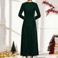 thumbnail image 5 of HNMKIU Elegant Casual Dress for Holiday Party and Autumn Seasonal Wear with Comfortable Fit Fall Dresses for Women E-Green,S, 5 of 6