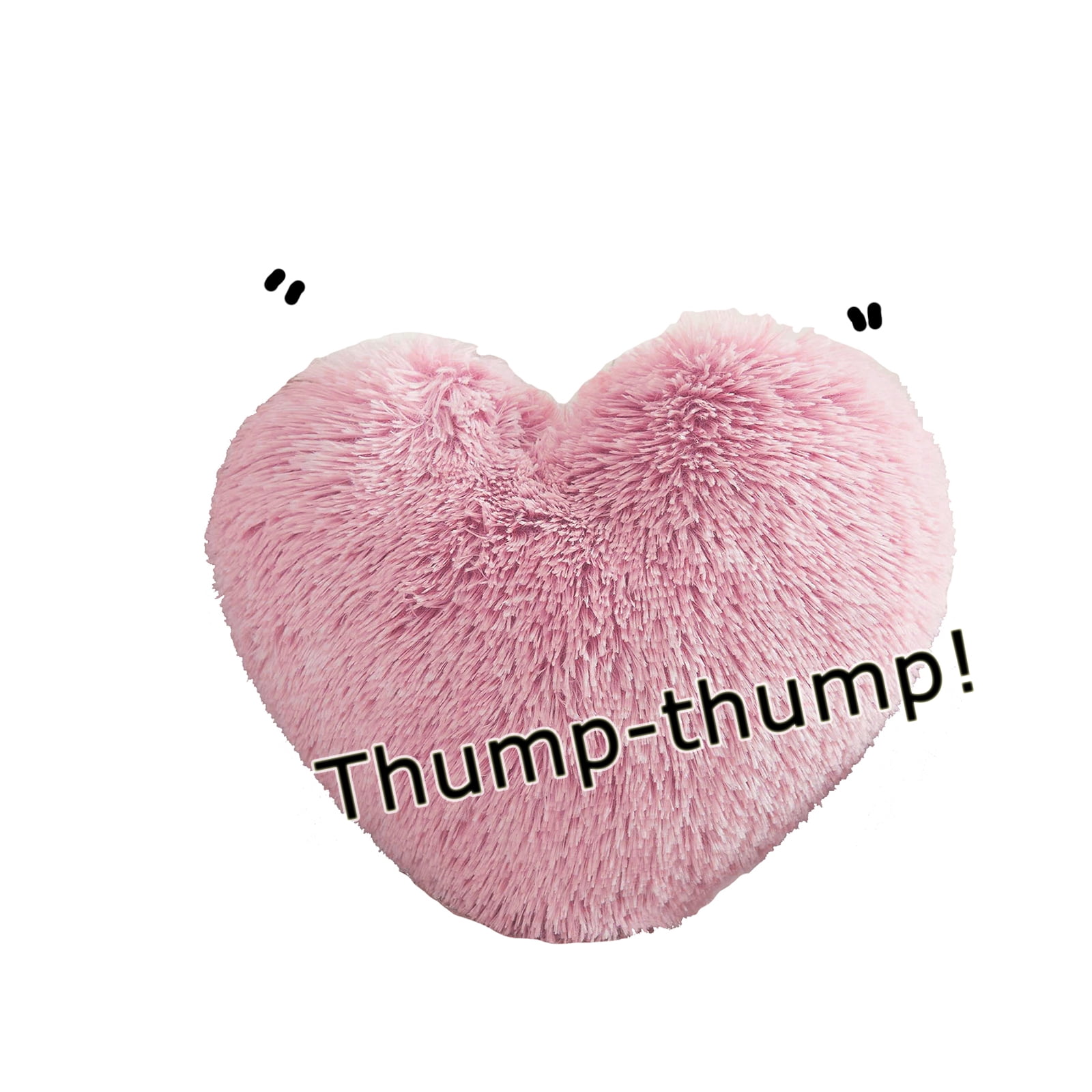 MorroMorn Fluffy Heart Throw Pillows, Shaggy Decorative Pillow for Sofa Couch Bed, Cute Room Decor Gifts for Women Girls Kids - Decorations for Valentines Day Mothers Day Christmas (Blush)