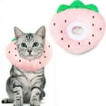 thumbnail image 1 of SHAR Collerettes pour Chats Chiens Collier de Protection Confort Ajustable Collerette de Postopératoire Récupération Anti-Morsure Protection (Fraises, S), 1 of 5