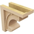 thumbnail image 5 of 6"W x 12"D x 12"H Classic Alma Rough Cedar Woodgrain TimberThane Corbel, Primed Tan, 5 of 6