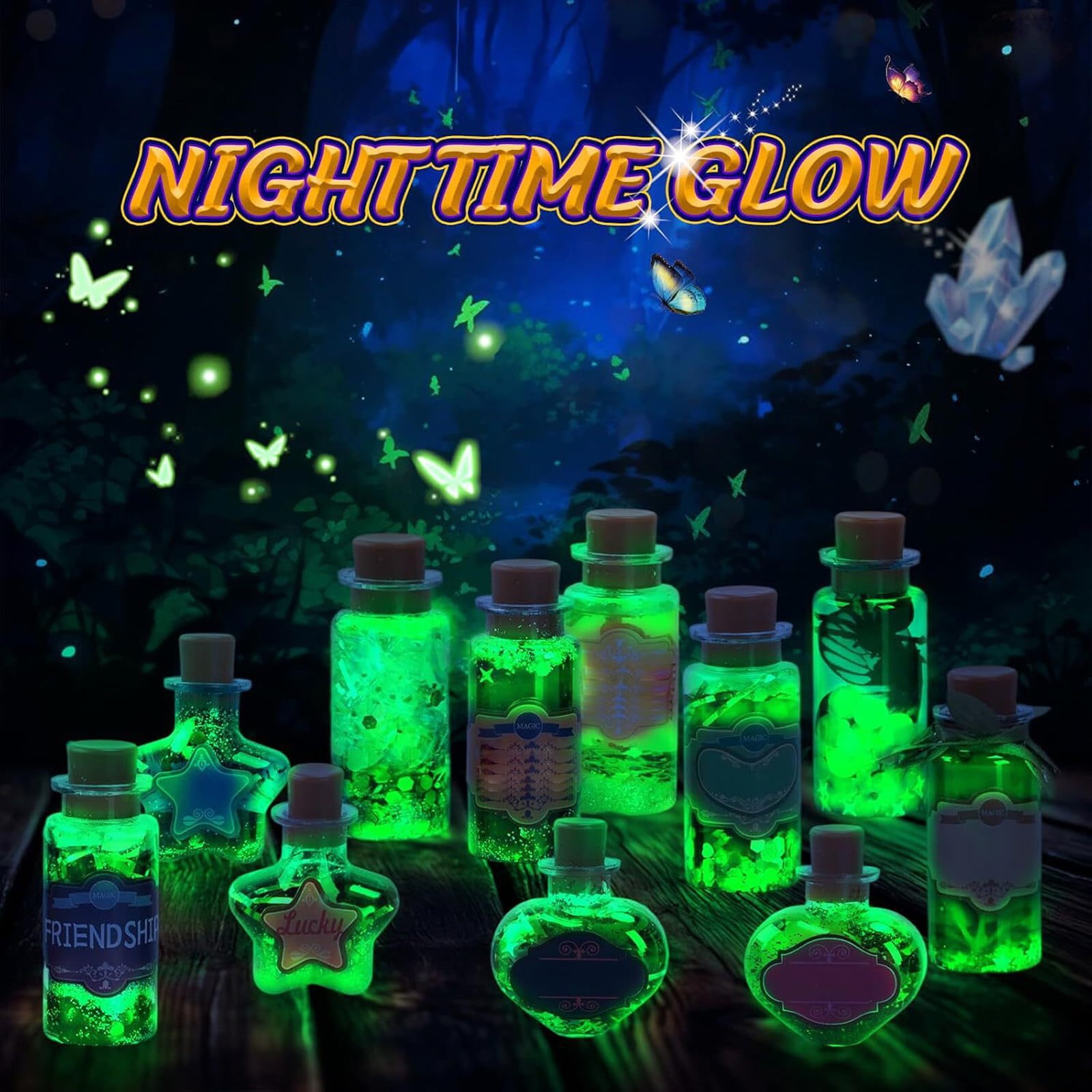 Fairy Magic Potions Kit for Kids,Upgraded 22 DIY Mixed Magic Wizard Potion Bottles,Mystery Potions Craft Kit,Christmas Decorations Birthday Gifts for Age 6 7 8 9 10+ Year Old Girls Boys