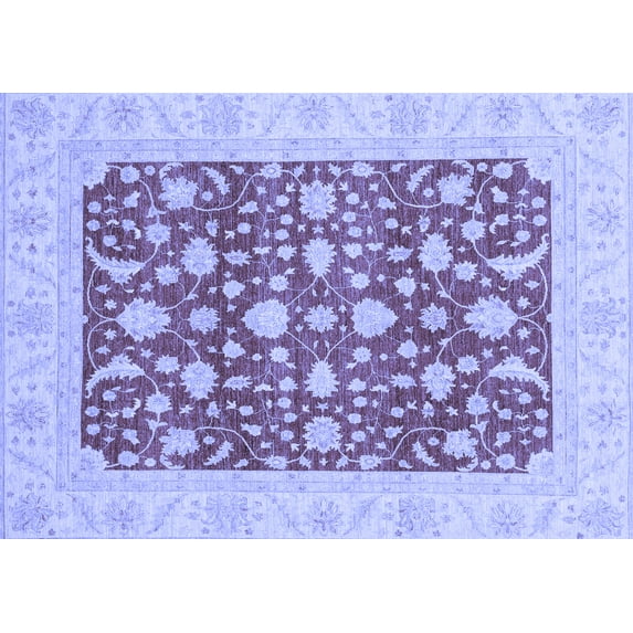 Ahgly Company Indoor Rectangle Oriental Blue Traditional Area Rugs, 8' x 12'