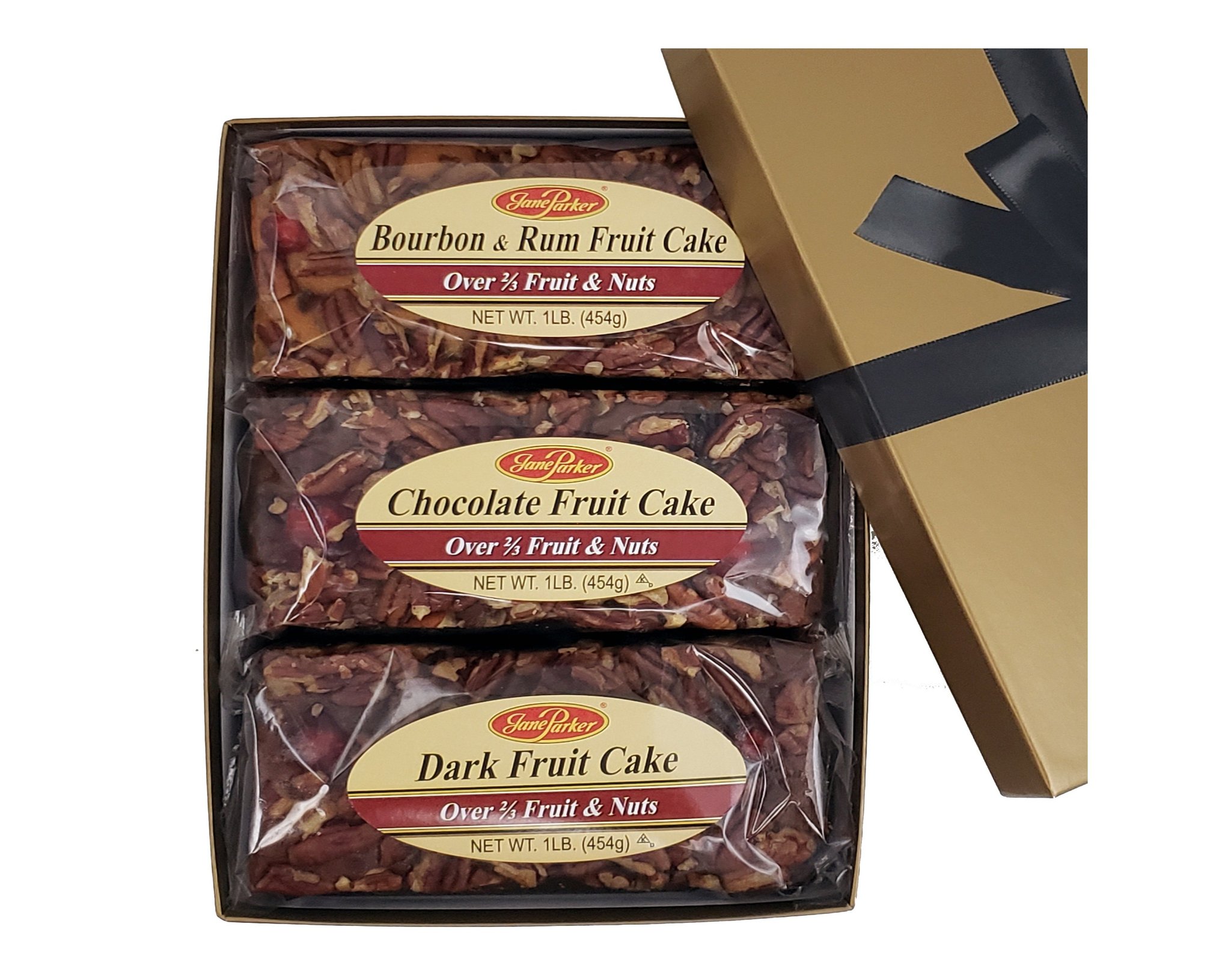 Jane Parker Fruitcake Triple Delight Fruit Cake Assortment, 3 Pound