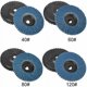 thumbnail image 3 of Juego de 8 discos de láminas, Discos de láminas, Ø 76 mm x 10 mm, Grano 40/60/80/120, para metal, acero y madera, Cubiertos con discos de láminas Discos de lijado,（azul）, 3 of 5