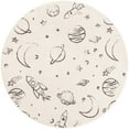 thumbnail image 2 of Unique Loom Whimsy Kids Collection Area Rug - Dreams (5' 3" Round Ivory/Gray), 2 of 9