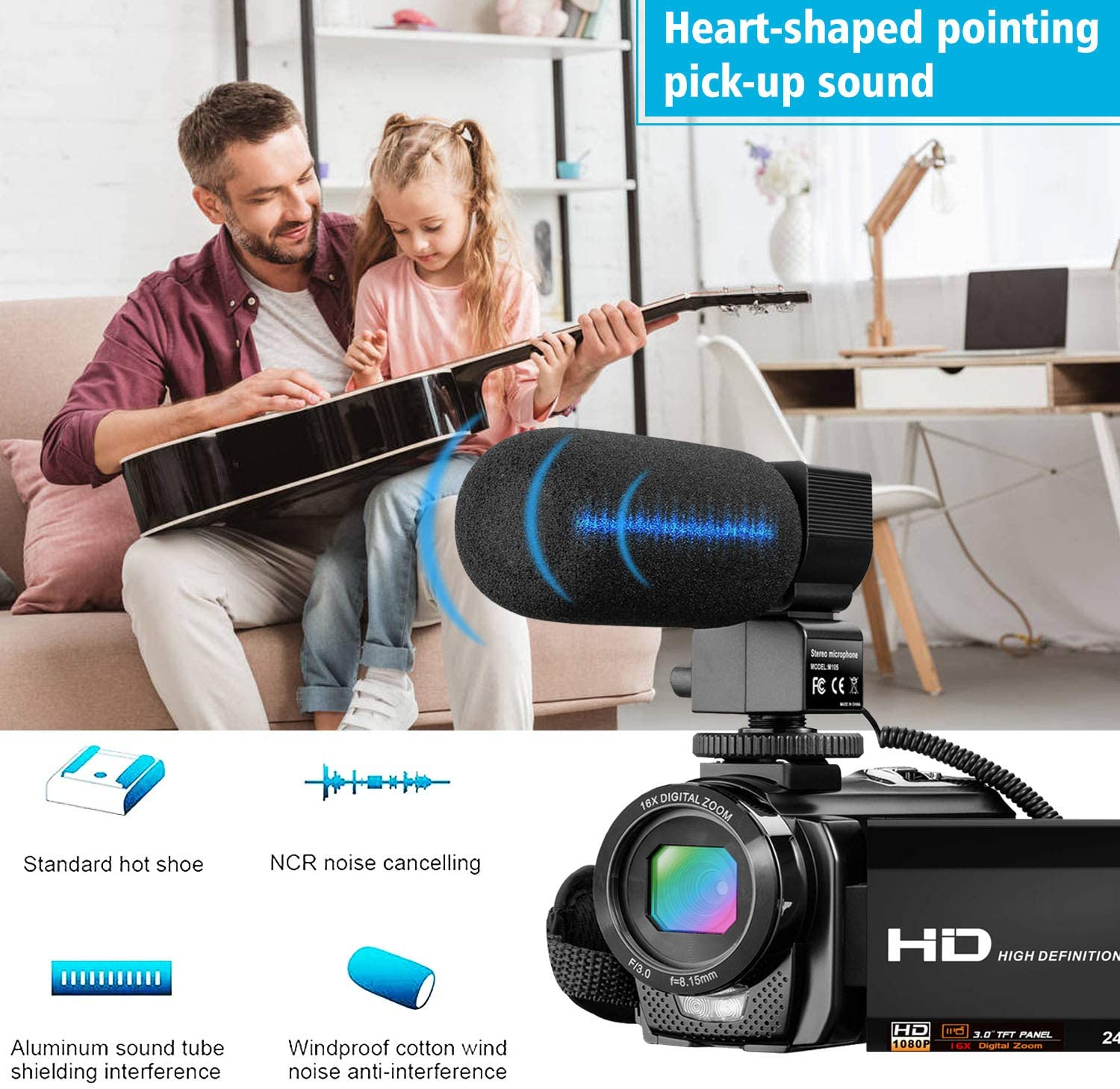 Video Camera Camcorder for YouTube, Aasonida Digital Vlogging Camera