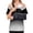 Gradient Black, variant on Post Shoulder Surgery Shirts for Women Chemo Dialysis Port with 2 Shoulder Half Zippers After Rotator Cuff Tops M