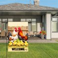 thumbnail image 3 of Amhnf Welcome Rooster Chicken Family Garden Flag For Home Outdoor Garden Yard Decor 12x18 inch, 3 of 5