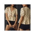 thumbnail image 4 of Aojekbee Women Summer Basic T-Shirt Casual Plaid/Dot Print Tie Front Short Sleeve Tops for Streetwear Aesthetic Grunge Clothes, 4 of 9