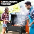 thumbnail image 3 of Costway Portable Tabletop Pellet Grill & 20lbs Apple Wood Pellets Outdoor Smoker BBQ Set  Black, 3 of 12
