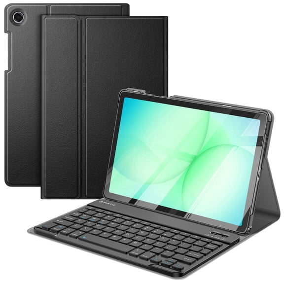 FINTIE Keyboard Case for Samsung Galaxy Tab A11 Plus 2025/ A9 Plus 11 Inch 2023, Slim Lightweight Stand Cover with Magnetically Detachable Wireless Bluetooth Keyboard, Black