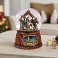 thumbnail image 2 of Roman Christmas Nativity 100MM Musical Snow Globe Glitterdome - Plays Tune O'Holy Night, 2 of 6
