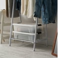 thumbnail image 4 of IRIS USA Clothes Rack for Hanging Clothes with Shelf, Freestanding Clothing Rack, Easy to Assemble Garment Rack, Metal, Sturdy Design, Multipurpose, Small Space Storage Solution, White, 4 of 7
