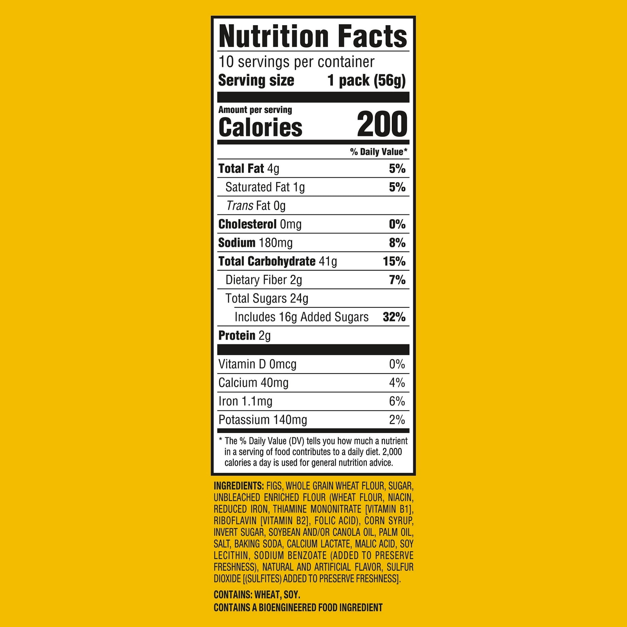 Newtons Fig Bars, Soft Fruit Chewy Cookies, 10 Snack Packs (2 Cookies Per Pack)