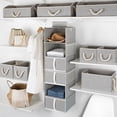 thumbnail image 3 of Foldable Hanging Closet Organizer with Drawers, 6-Shelf, Gray, 13.6" x 12.2" x 42.5", 3 of 8