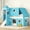 Blue, variant on Harper & Bright Designs Low Loft Bed Twin Size with Slide and Storage Stairs, Wood Loft Bed with Tent & Tower for Boys & Girls, Blue