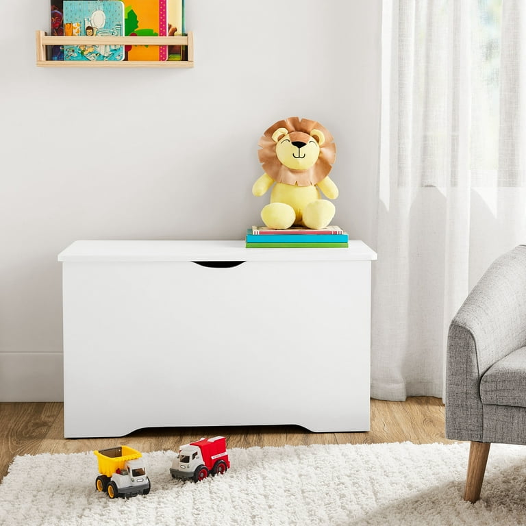 Your Zone Kids Toy Chest with Slow Close Lid, White - Walmart.com