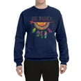 thumbnail image 3 of Colorful Neon Be Brave Dreamcatcher | Dean Russo Art Pop Culture Unisex Crewneck Sweatshirt, Navy, Medium, 3 of 6