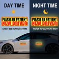 thumbnail image 5 of New Driver Magnet for Car, Reflective Please Be Patient New Driver Signs for Car, Student Driver Magnetic Safety Signs, Rookie Novice Driver Warning Vehicle Bumper Sticker, 5 of 5