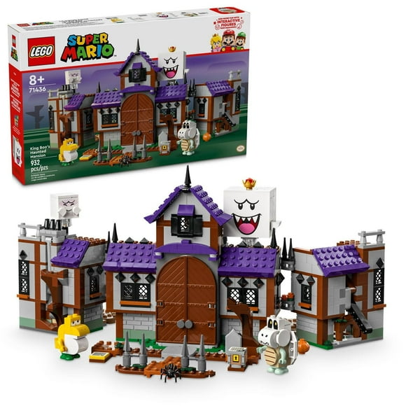 LEGO Super Mario King Boo's Haunted Mansion - Building Toy for Kids Ages 8+ - Mario Toy W/ 4 LEGO Minifigures - Gift for Boys, Girls, & Gamers - 71436, Includes 932 Pieces, Ages 8+
