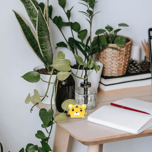 FUTUREORYY 10Ud Figuritas De Amarillo En Resina Para De Escritorio Y Jardín