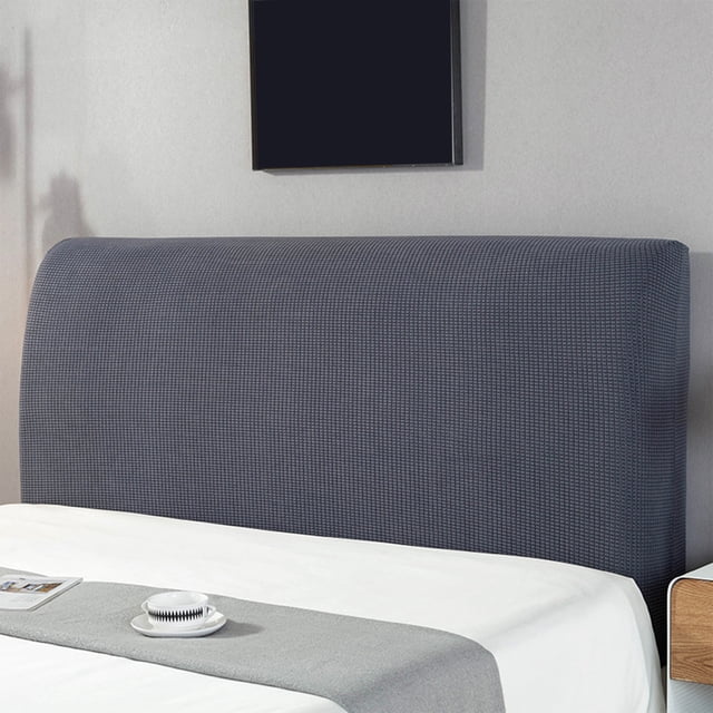 YoGold Stretchable Headboard Cover – Full Wrap Dustproof Protector, Elastic Soft Padded Headboard Cover for 71 Inch Bed Gray