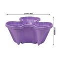 thumbnail image 3 of ChicYu Stackable 3-Petal Plastic Planter for Strawberries,Tiered Gardening Basin for Herbs, Vertical Indoor Outdoor Gardens Purple, 3 of 5
