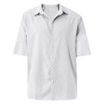 thumbnail image 4 of JULMCOMO Button up Shirts for Men Beach Vacation Loose Fit Button Down Shirts Short Sleeve Shirts Solid Plain Tops Loose fit Casual Button up Shirts, 4 of 5