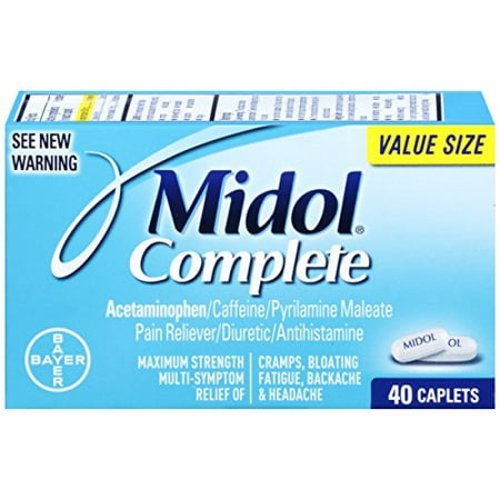 Midol Caplets complète, 40-Count Box