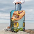 thumbnail image 3 of Lsque Cozy Cartoon Backyard Printed Luggage Cover, Travel Luggage Protector,Scratch and Dirt Resistant, Fits 18-32 Inch Luggage - X-Large, 3 of 9