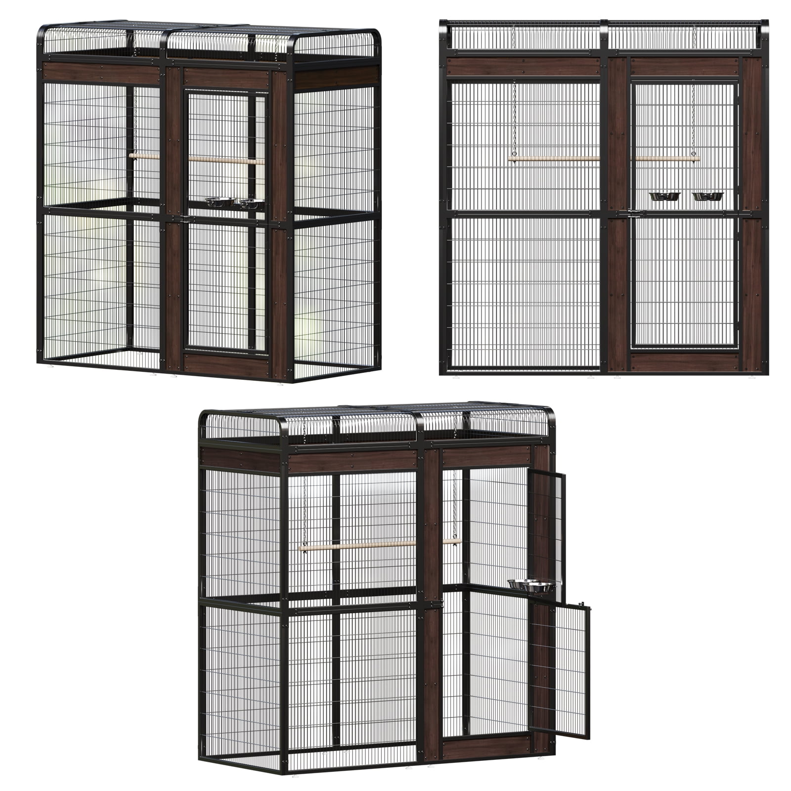Walnest (69in) Large Birdcage Heavy Duty Bird Aviary with 2 Feeding Bowls& Feedable Door for Parrot Eagle Pigeon Hornbill