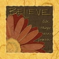 thumbnail image 2 of Stimson, Diane 12x12 Gold Ornate Wood Framed with Double Matting Museum Art Print Titled - Gerbera Believe Ylw, 2 of 4