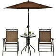 thumbnail image 6 of Gymax 3PCS Bistro Set Conversation Set Pub Patio Outdoor w/ Folding Chairs Table, 6 of 10