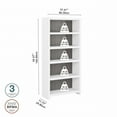 thumbnail image 2 of Echo 5 Shelf Bookcase in Pure White and Modern Gray - Engineered Wood, 2 of 7