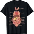 thumbnail image 1 of Anatomie Torse Humain Cœur Poumons Organes T-Shirt Graphique Médical Mignon - comme sur l'Image - 2TG, 1 of 2