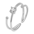 thumbnail image 2 of YYKihy Japan And South Version Of The Fashion Design Star Track Zirconia Ring Female Flash Diamond Intertwined Openings Ladies Ring, 2 of 4