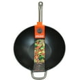 thumbnail image 2 of IMUSA 14in Light Cast Iron Preseasoned Wok with Stainless Steel Handle, 2 of 8