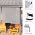 thumbnail image 6 of BPS Outdoor Roller Shades Porch Blinds, 5% Openness UV Protection Cordless Solar Fabric Sun Shade for Patio Gazebo Pergola, 4'W x 8'H, Light Gray, 6 of 7