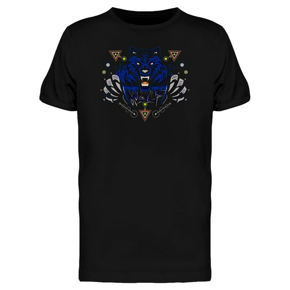 Wolf With Sacred Symbol T-Shirt Men -Image by Shutterstock, Male 3X-Large