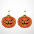 thumbnail image 3 of 1 par de pendientes de gancho de Halloween, divertidos pendientes colgantes de calabaza, joyería para Festival de disfraces para mujeres y niñas, 3 of 5