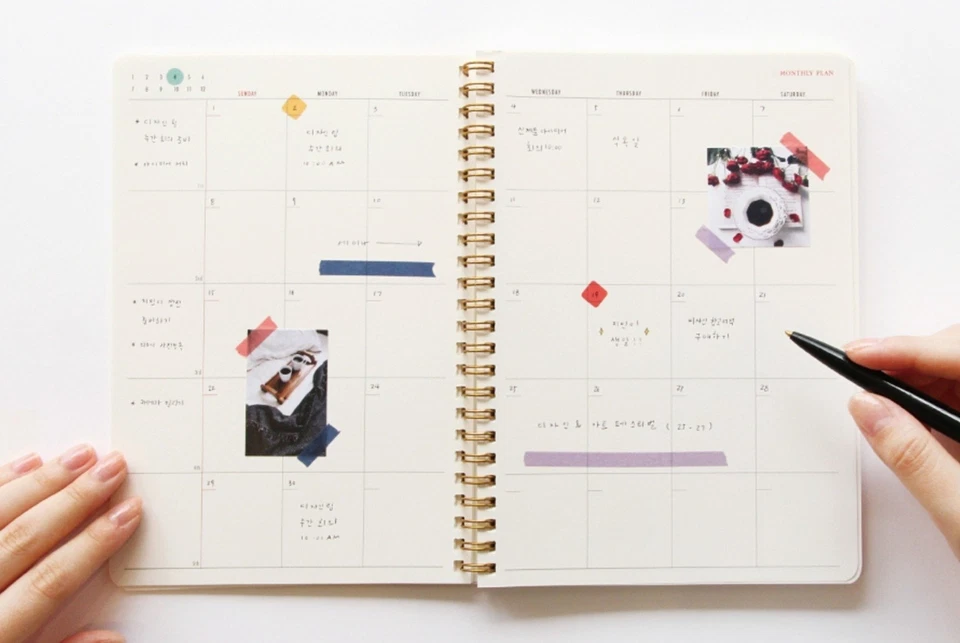 Brilliant Monthly & Weekly Planner - Wirebound Undated Monthly &Weekly Planne...