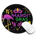 thumbnail image 2 of Disketp Mardi Gras With Flamingo Small Mouse Pad 7.9x7.9 Inches,Washable Round Mousepad For Office Laptop Computer,Non-Slip Rubber Base Mouse Pads For Wireless Mouse, 2 of 8
