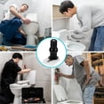 thumbnail image 2 of FONDOTIN 4Pcs Toilet Cover Hinge Black ABS Stainless Steel Quick Install Toilet Seat Accessories, 2 of 8
