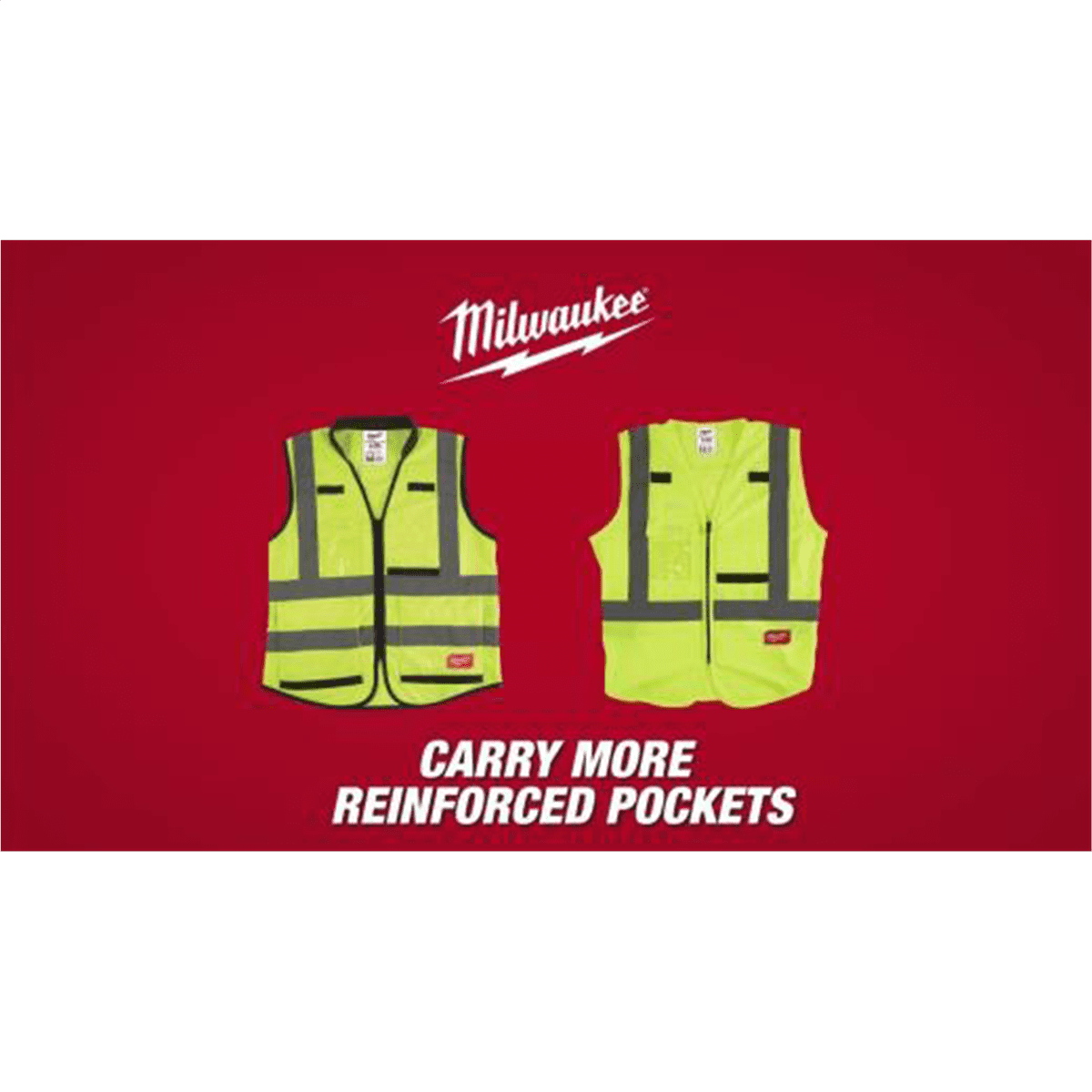 Milwaukee Tool Hi Vis Yellow Safety Vest - L/XL